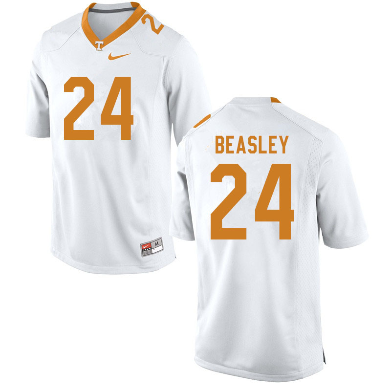 Men #24 Aaron Beasley Tennessee Volunteers College Football Jerseys Sale-White